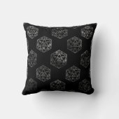 RPGサイコロ | ファンタジーオールドスクールテーブルトップレトロゲーマー クッション (裏面)