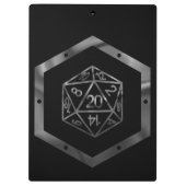 RPGサイコロ | ファンタジーオールドスクールテーブルトップレトロゲーマー クリップボード (裏面)