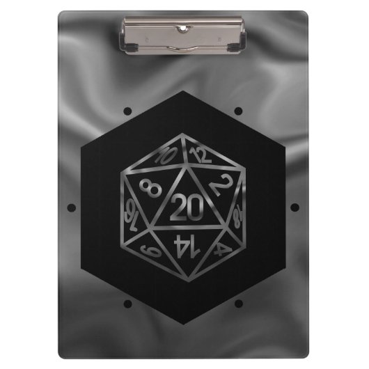 RPGサイコロ | ファンタジーオールドスクールテーブルトップレトロゲーマー クリップボード (正面)