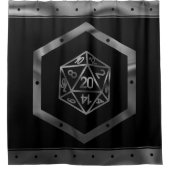 RPGサイコロ | ファンタジーオールドスクールテーブルトップレトロゲーマー シャワーカーテン (正面)