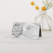 RPGサイコロ | ファンタジーオールドスクールテーブルトップレトロゲーマー プレイスカード (正面)