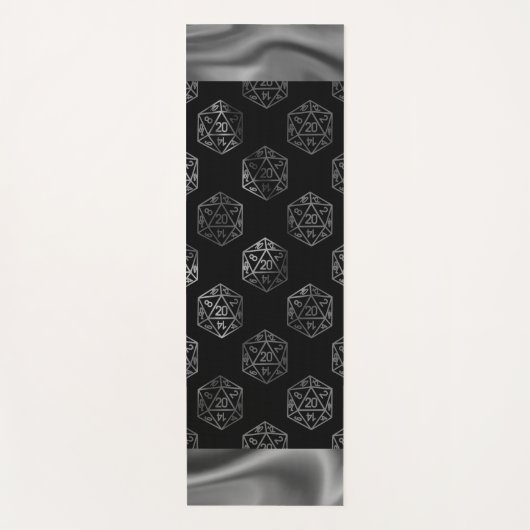 RPGサイコロ | ファンタジーオールドスクールテーブルトップレトロゲーマー ヨガマット (正面)