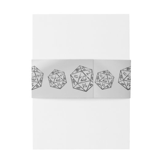 RPGサイコロ | ファンタジーオールドスクールテーブルトップレトロゲーマー 招待状ベリーバンド (裏面例)