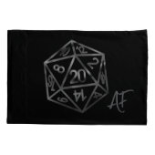 RPGサイコロ | ファンタジーオールドスクールテーブルトップレトロゲーマー 枕カバー (裏面)