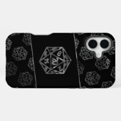 RPGサイコロ | ファンタジーオールドスクールテーブルトップレトロゲーマー iPhoneケース (裏面横)