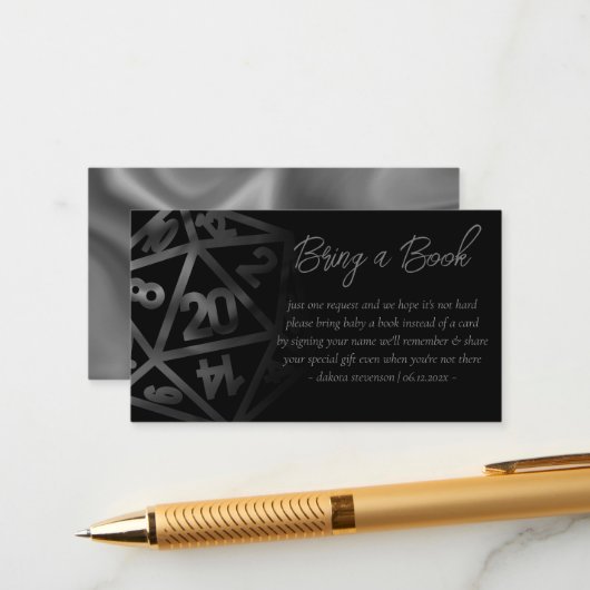 RPGサイコロ | ファンタジーテーブルトップゲーマーブックリクエスト エンクロージャーカード (正面/裏面インサイチュ)