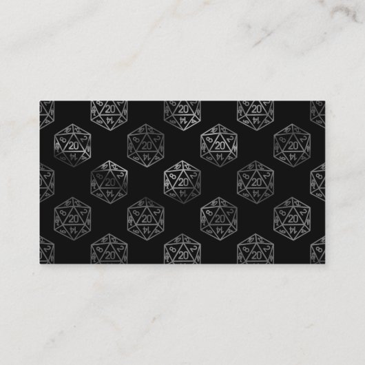 RPGサイコロ | ファンタジーレトロテーブルトップゲーマー披露宴 エンクロージャーカード (裏面)