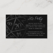 RPGサイコロ | ファンタジーレトロテーブルトップゲーマー披露宴 エンクロージャーカード (正面)