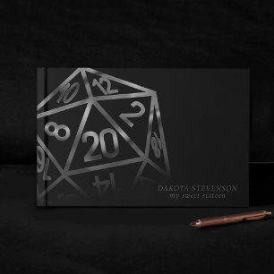 RPGサイコロ ファンタジーレトロテーブルトップPnPゲーマーカスタム ゲストブック