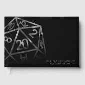 RPGサイコロ | ファンタジーレトロテーブルトップPnPゲーマーカスタム ゲストブック (正面)