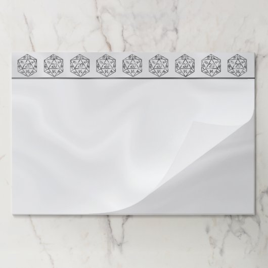 RPGサイコロ | ファンタジーレトロPnPテーブルトップロールプレーヤー ペーパーパッド (折り畳み)