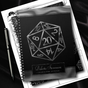RPGサイコロ   ファンタジー卓上ゲーマーカスタムキャラクター ノートブック