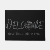 RPGサイコロ | ファンタジー卓上レトロゲーマーウェルカム ドアマット (正面)