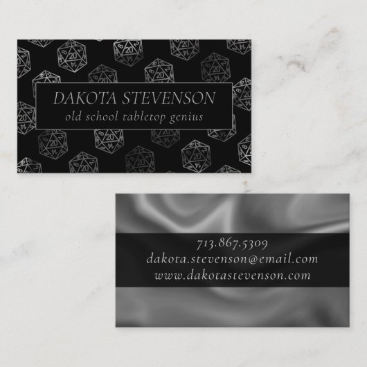 RPGサイコロ | ファンタジー卓上レトロゲーマーブランディング 名刺 (正面/裏面)