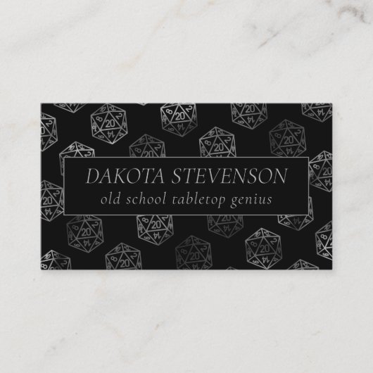 RPGサイコロ | ファンタジー卓上レトロゲーマーブランディング 名刺 (正面)