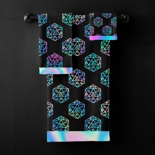 RPGサイコロ | ホロオールドスクールファンタジー卓上ゲーマー バスタオルセット