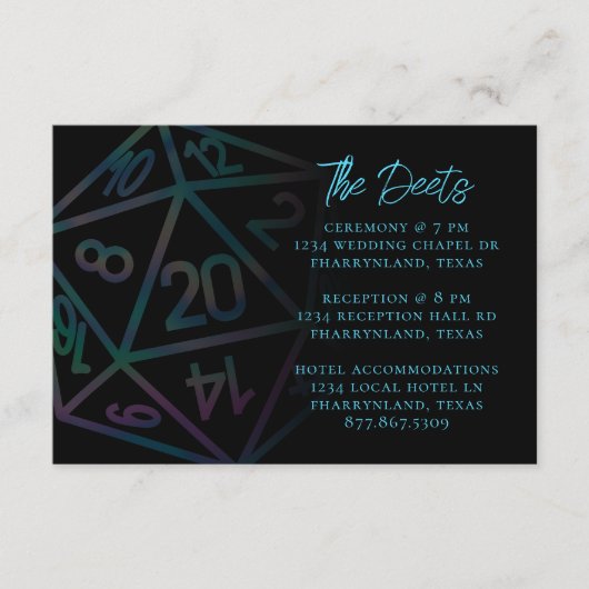 RPGサイコロ | ホロファンタジーテーブルトップゲスト詳細 エンクロージャーカード (正面)