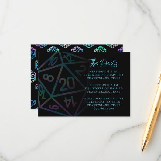 RPGサイコロ | ホロファンタジーテーブルトップゲスト詳細 エンクロージャーカード (正面/裏面インサイチュ)