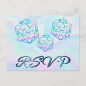 RPGサイコロ | ホロファンタジーテーブルトップゲーマーイベントRSVP インビテーションポストカード (正面)