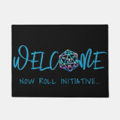 RPGサイコロ | ホロファンタジーテーブルトップゲーマーウェルカム ドアマット (正面)