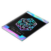 RPGサイコロ | ホロファンタジーテーブルトップゲーマーキャラクター ノートブック (左側)