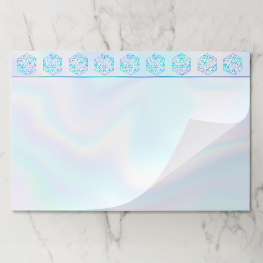 RPGサイコロ | ホロファンタジーテーブルトップゲーマーブランディング ペーパーパッド (折り畳み)