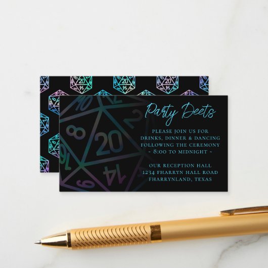 RPGサイコロ | ホロファンタジーテーブルトップゲーマー披露宴 エンクロージャーカード (正面/裏面インサイチュ)