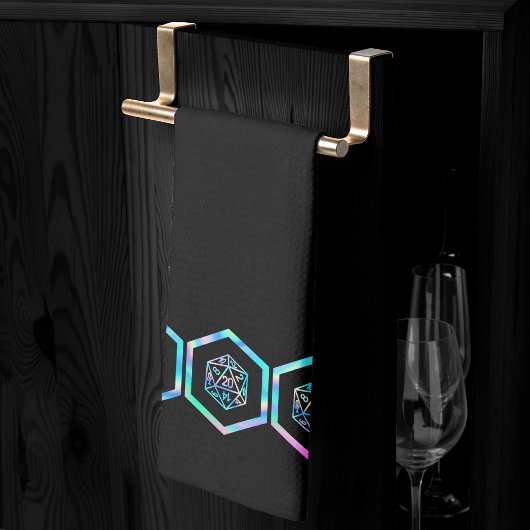 RPGサイコロ | ホロファンタジーレトロテーブルトップPnPゲーマー キッチンタオル