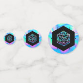 RPGサイコロ | ホロファンタジーレトロテーブルトップPnPゲーマー コンフェッティ (裏面)