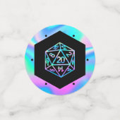 RPGサイコロ | ホロファンタジーレトロテーブルトップPnPゲーマー コンフェッティ (スモール正面)