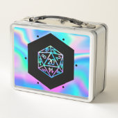 RPGサイコロ | ホロファンタジーレトロテーブルトップPnPゲーマー メタルランチボックス (裏面)