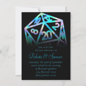 RPGサイコロ | ホロファンタジーレトロテーブルトップPnPゲーマー 招待状 (正面)