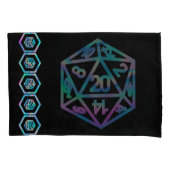 RPGサイコロ | ホロファンタジーレトロテーブルトップPnPゲーマー 枕カバー (正面左)