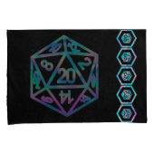 RPGサイコロ | ホロファンタジーレトロテーブルトップPnPゲーマー 枕カバー (正面右)