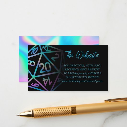 RPGサイコロ | ホロファンタジー卓上ゲーマーウェブサイト エンクロージャーカード (正面/裏面インサイチュ)