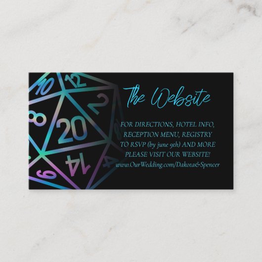 RPGサイコロ | ホロファンタジー卓上ゲーマーウェブサイト エンクロージャーカード (正面)