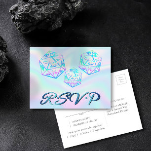 RPGサイコロ ホロファンタジー卓上ゲーマーエンツリーRSVP インビテーションポストカード