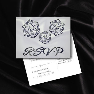 RPGサイコロ   レトロテーブルトップロールプレーヤーイベントRSVP インビテーションポストカード