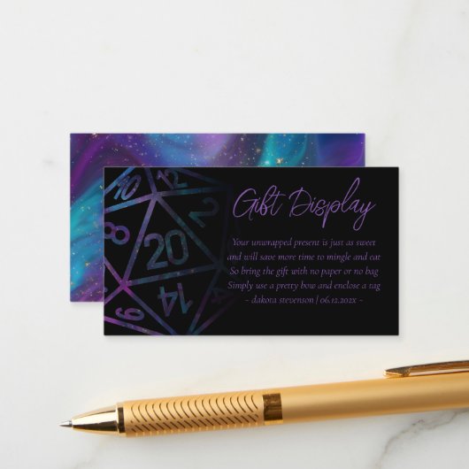 RPGサイコロ | 星雲ファンタジー卓上ギフトオンディスプレイ エンクロージャーカード (正面/裏面インサイチュ)