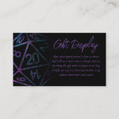 RPGサイコロ | 星雲ファンタジー卓上ギフトオンディスプレイ エンクロージャーカード (正面)