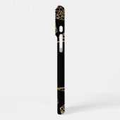 RPGサイコロ | 金ゴールドファンタジーオールドスクールテーブルトップゲーマー iPhoneケース (左側面)