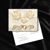 RPGサイコロ | 金ゴールドファンタジーテーブルトップゲーマーイベントRSVP インビテーションポストカード