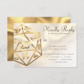 RPGサイコロ | 金ゴールドファンタジーテーブルトップPnPゲーマーエントリー 出欠カード (正面/裏面)