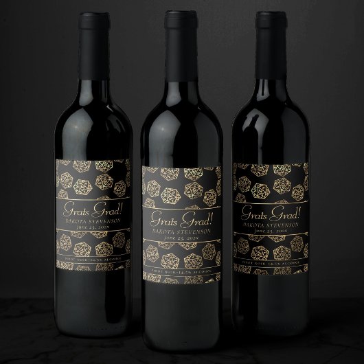 RPGサイコロ | 金ゴールドファンタジーテーブルトップPnPゲーマーカスタム ワインラベル