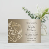 RPGサイコロ | 金ゴールドファンタジーテーブルトップPnPゲーマー結婚ズ 招待状 (スタンド正面)