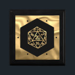 RPGサイコロ | 金ゴールドファンタジーレトロテーブルトップPnPゲーマー ギフトボックス<br><div class="desc">それは常にGAME ONだから、あなたの武器とイニシアティ転がブを選択する…ノベルティギークCHICゲーマー結婚の/パーティーテーマは、ドラゴンやダンジョン・マスター(DM/GM)のロープレイ魔法の魔法使いの層のための自然20の20面の二面体サイコロを搭載した古い学校卓上型RPGペン/鉛筆と紙(PnP)ファンタジーロールプレーヤーに最適！その他の色やマッチ商品については、JustFharryn Zazzleストアwww.zazzle.com/store/justfharryn/products全著作権所有。#gamerchic #zazzlemade</div>