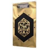 RPGサイコロ | 金ゴールドファンタジーレトロテーブルトップPnPゲーマー クリップボード (左)