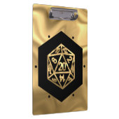 RPGサイコロ | 金ゴールドファンタジーレトロテーブルトップPnPゲーマー クリップボード (右)