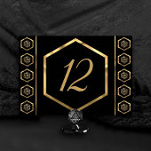RPGサイコロ | 金ゴールドファンタジーレトロテーブルトップPnPゲーマー テーブルナンバー