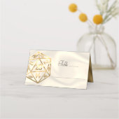 RPGサイコロ | 金ゴールドファンタジーレトロテーブルトップPnPゲーマー プレイスカード (正面)